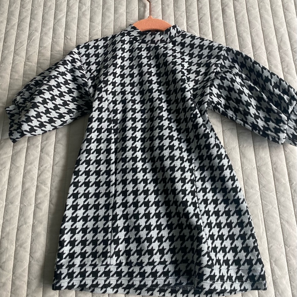 Houndstooth Patterned Dress